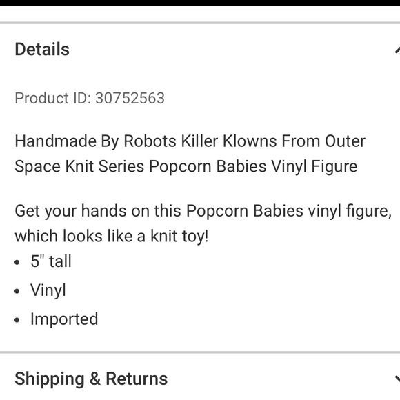 Handmade By Robots Killer Klowns From Outer Space Knit Series Popcorn Vinyl - Picture 13 of 16